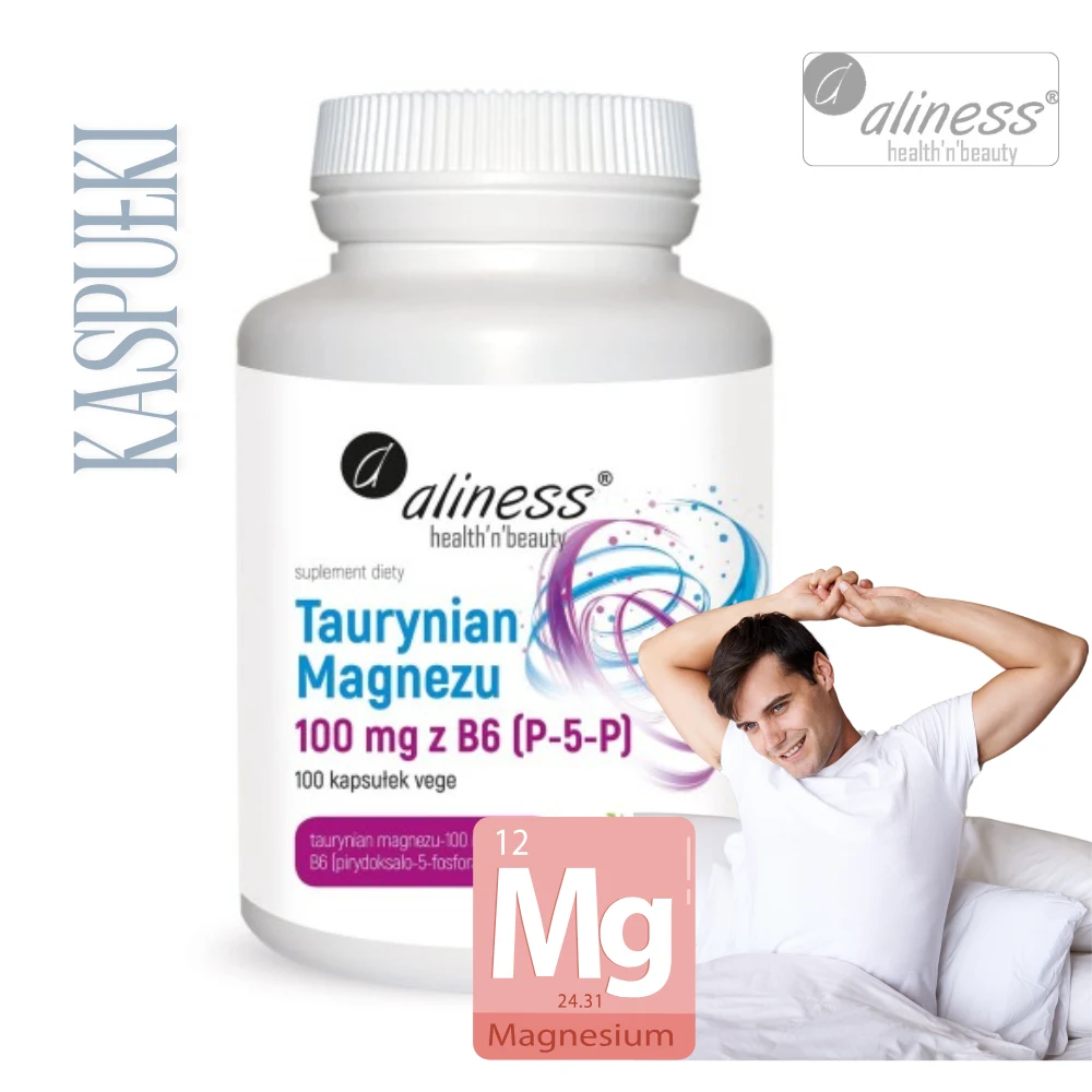 Taurynian Magnezu 100mg B6 100kaps Aliness