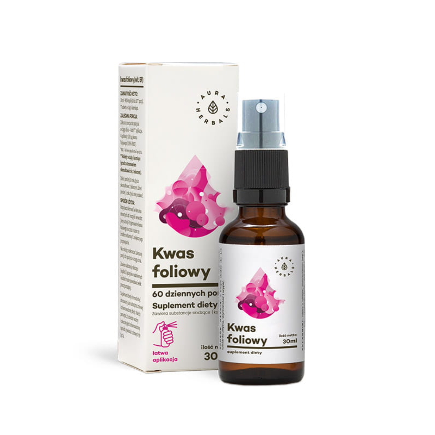 Aura herbals kwas foliowy, 30 ml