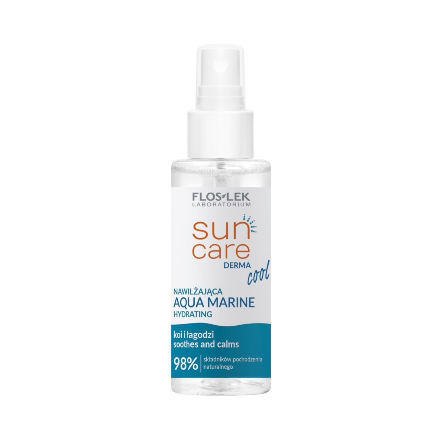 Flos-lek - sun care derma cool, nawilżająca aqua marine, mgiełka do suchej i wrażliwej skóry, 95 ml