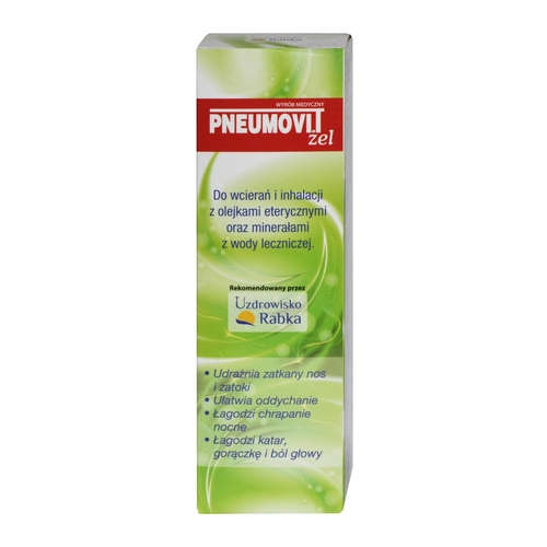 Pneumovit żel - do wcierań i inhalacji z olejkami eterycznymi oraz minerałami z wody leczniczej, 200 ml