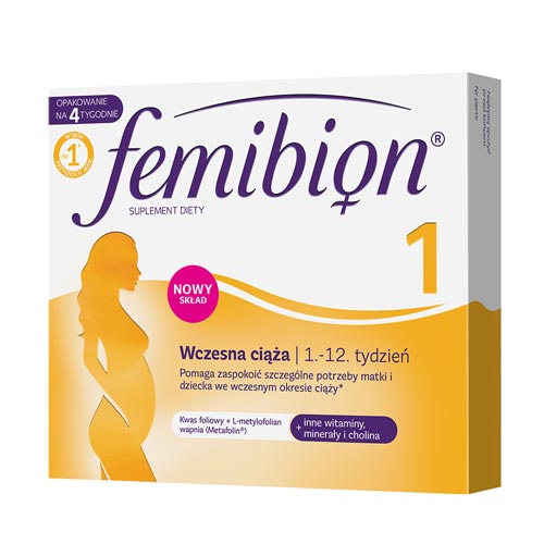 Femibion 1 wczesna ciąża - 1-12 tydzień, 28 tabletek
