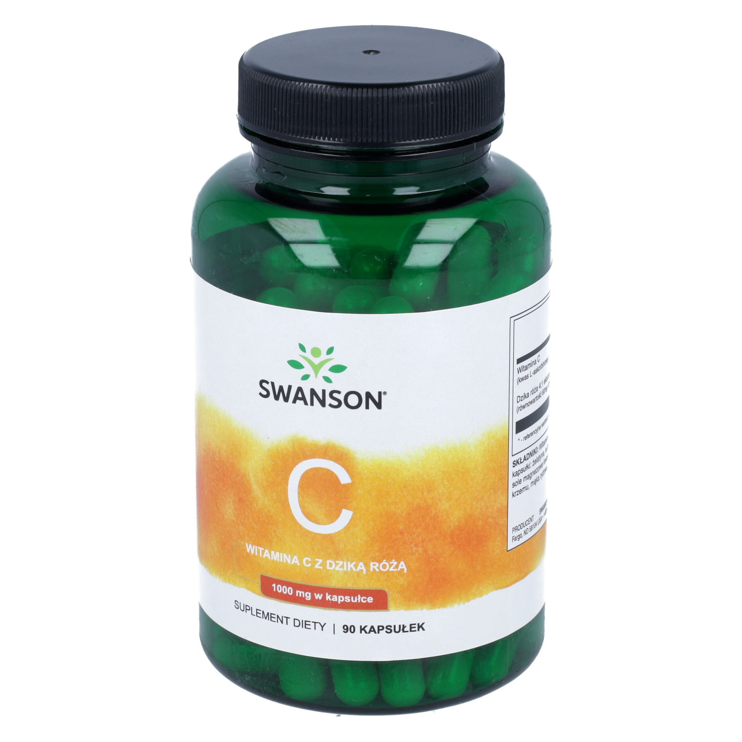 Swanson vitamin c with rose hips, 90 kapsułek
