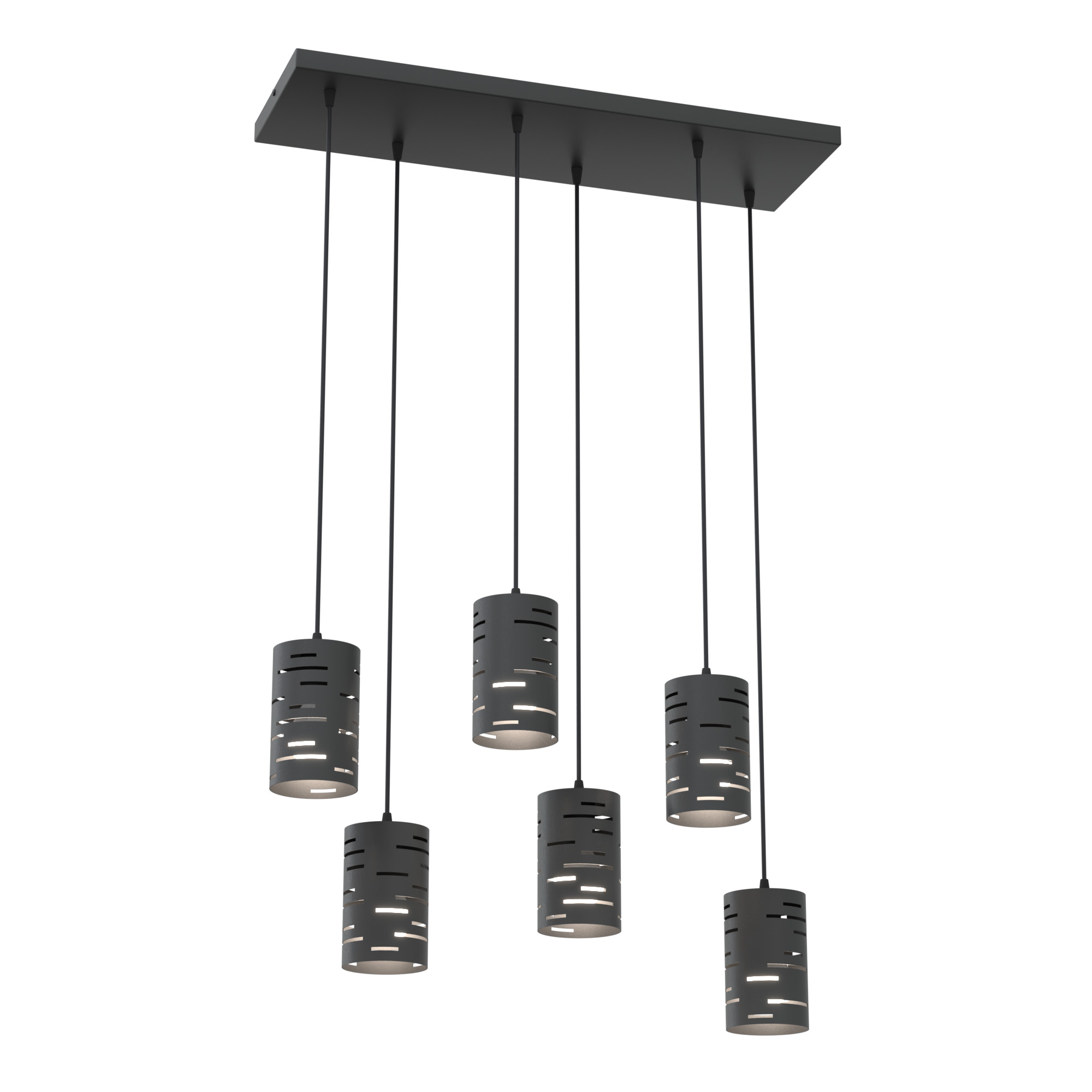Emibig Tank lampa wisząca 6x15 W czarna 1431/6