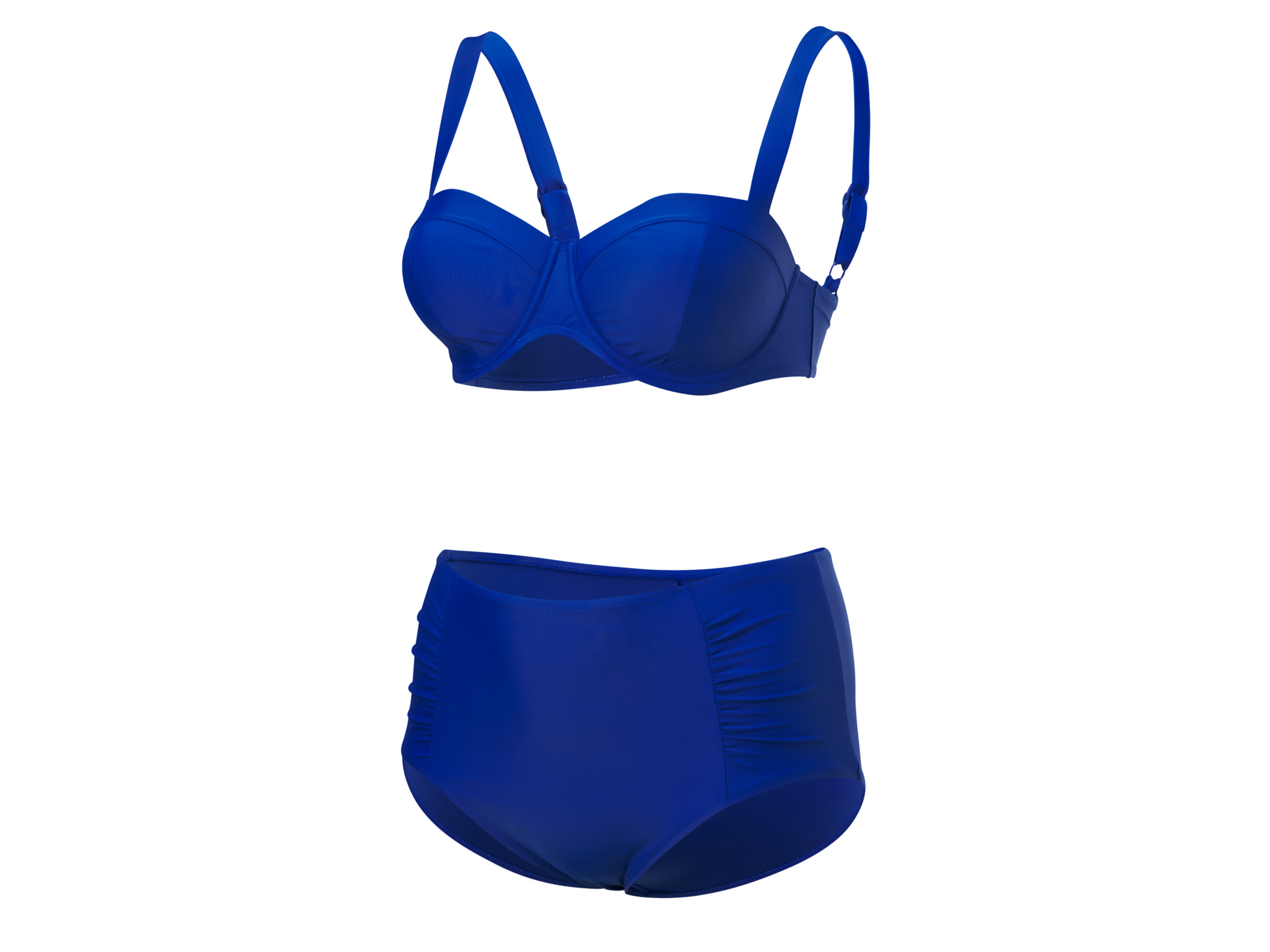 CRIVIT Strój kąpielowy lub Bikini damskie (Niebieski, 48C), z Lycra, regulowane ramiączka, modelujący efekt, z recyklingu