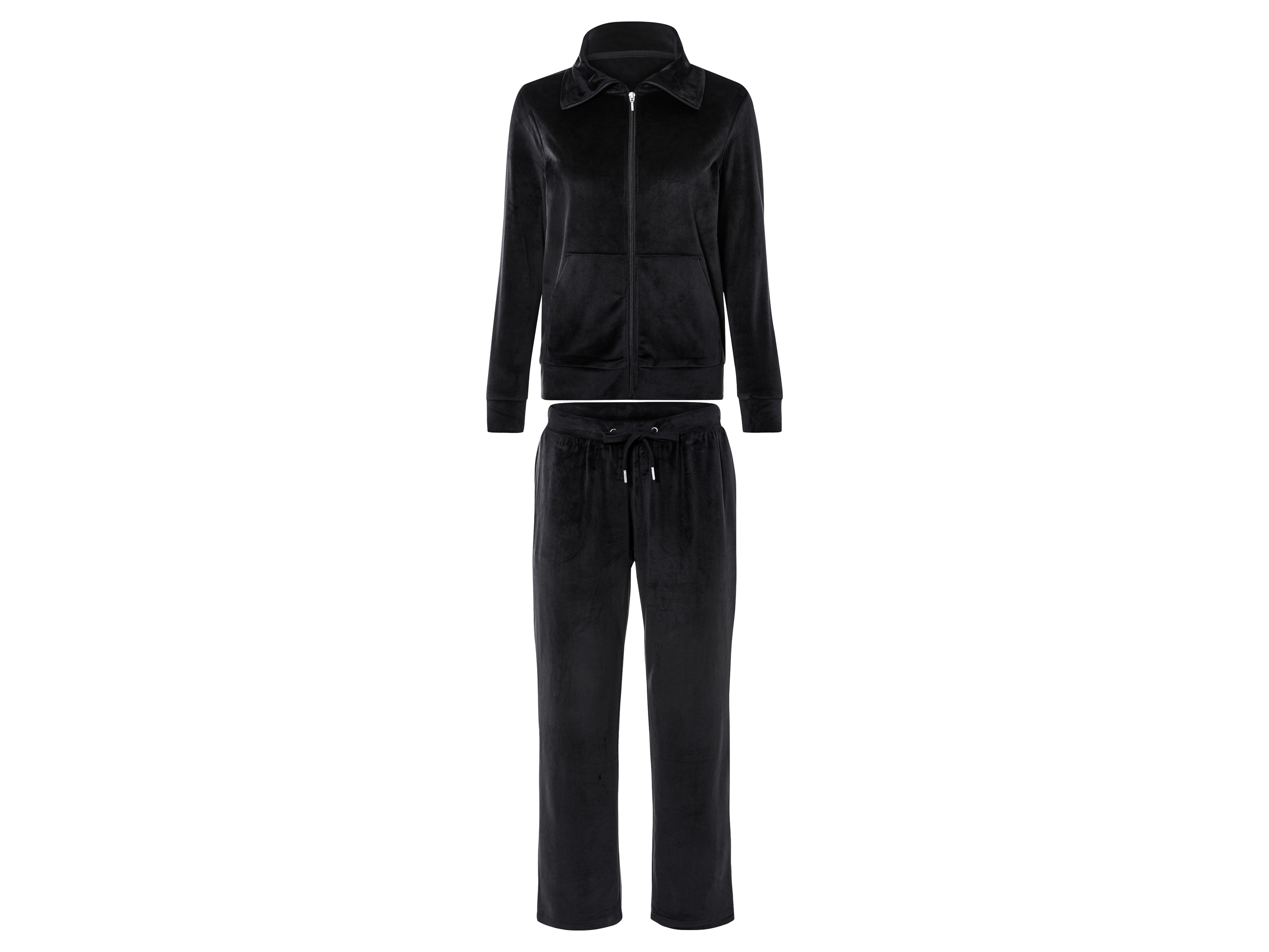 esmara Dres welurowy damski (Czarny, S(36/38))