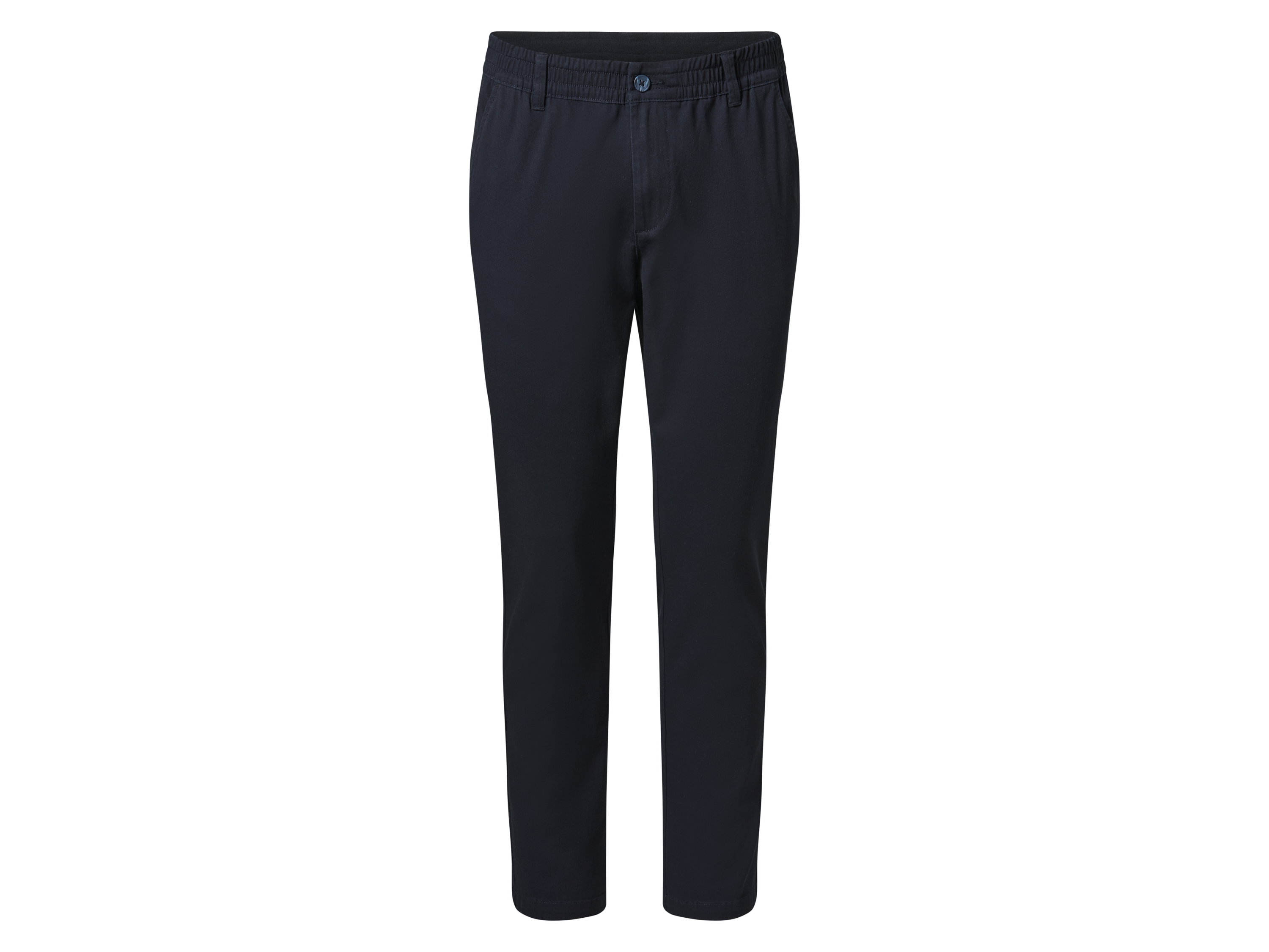 esmara Men Spodnie chino męskie z bawełną, Granatowy, M (48/50), Slim Fit, Wąski krój, Oeko-Tex Standard 100