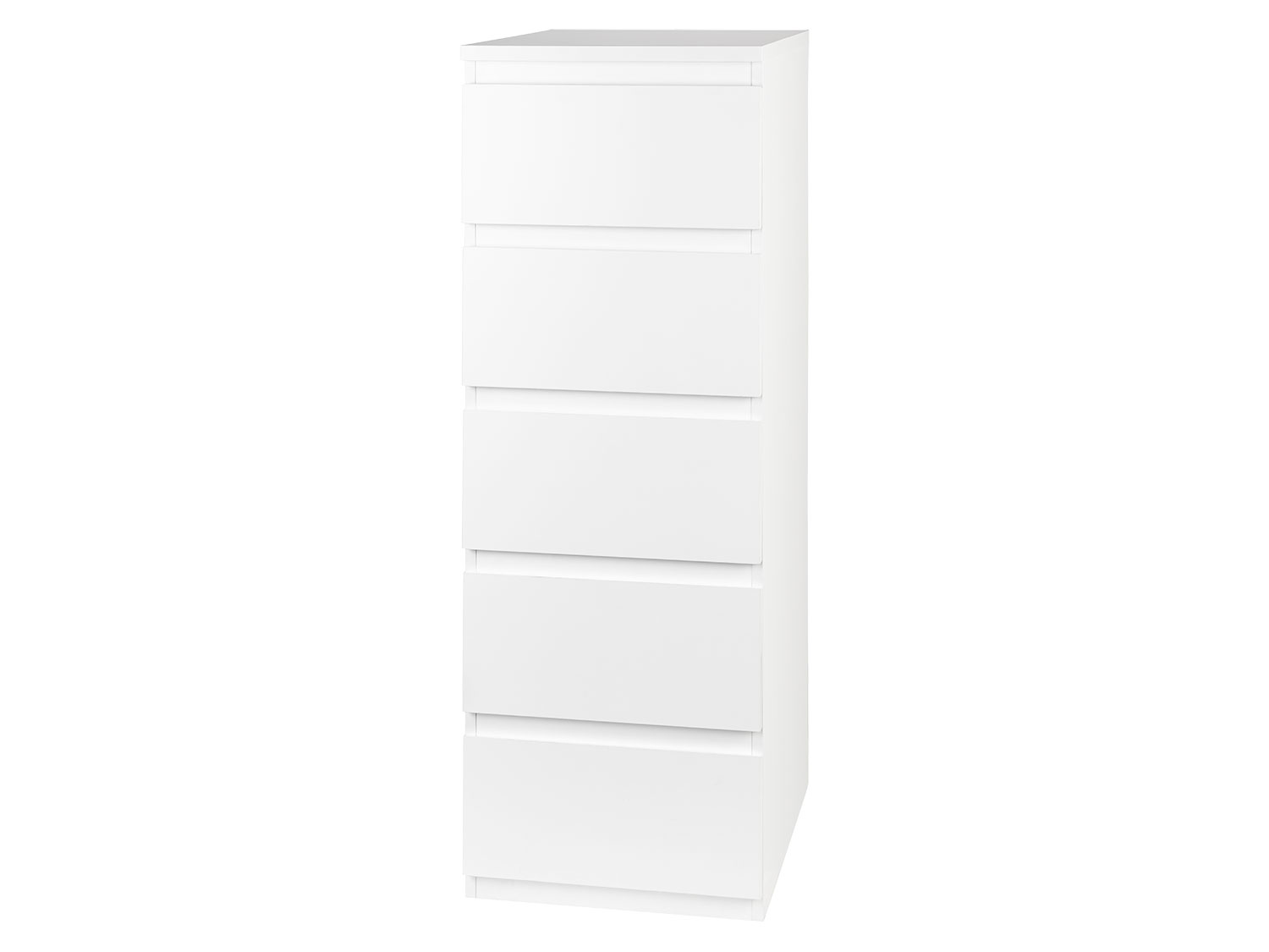 LIVARNO home Komoda Genf, biała, 5 szuflad, nowoczesny design, 43 x 121,5 x 48 cm