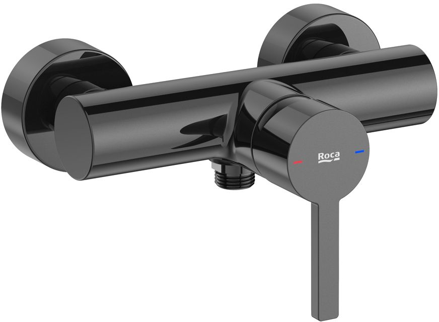 Darmowa Dostawa - Bateria prysznicowa ścienna czarna Roca Naia Black A5A2196CN0