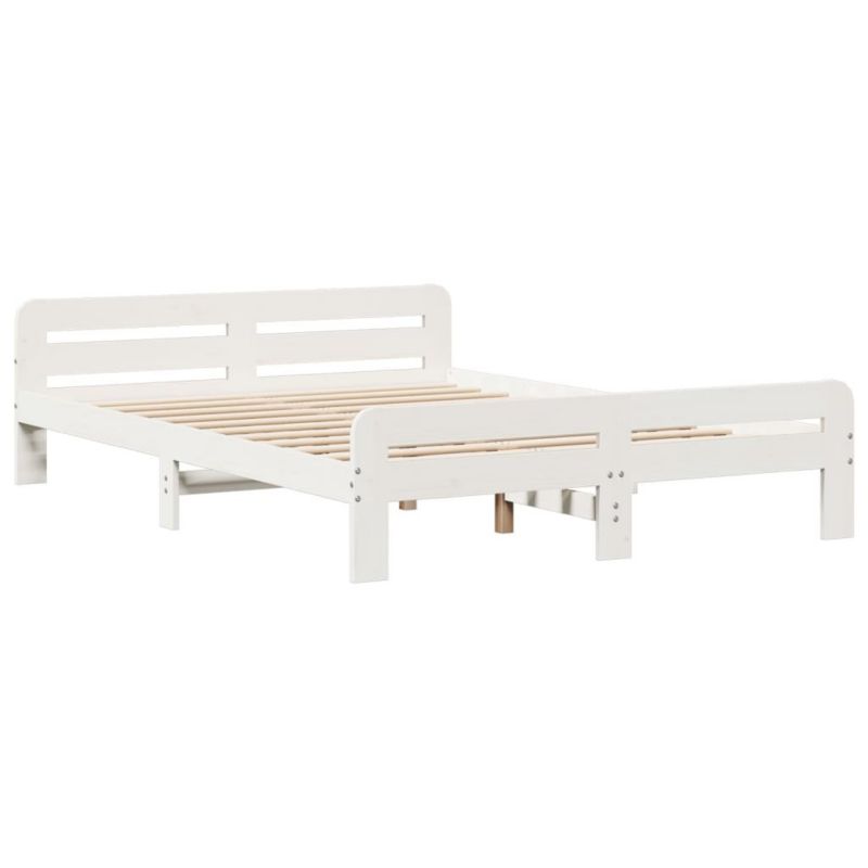 Łóżko drewniane WaszeMeble 140x190 cm biała WM-855485 1 szt.