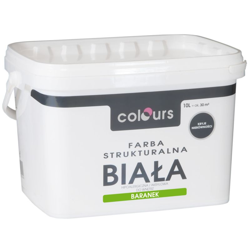 Farba strukturalna Colours Baranek biały 10 l