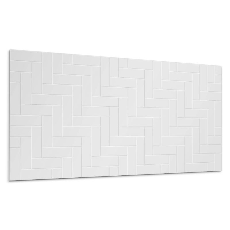 Kafelki samoprzylepne Wallfluent 40x20 cm Geometryczna jodełka w ceglanej tonacji 10 szt.