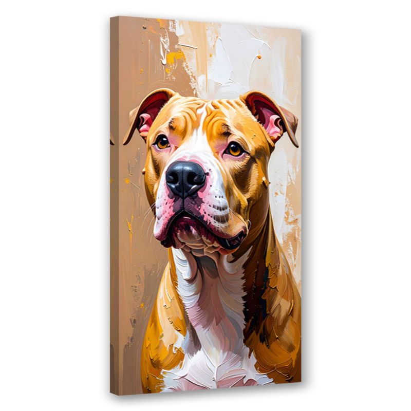Obraz na płótnie nowoczesny do salonu biura Feeby Pit Bull Pies Zwierzę 60x120cm 1szt