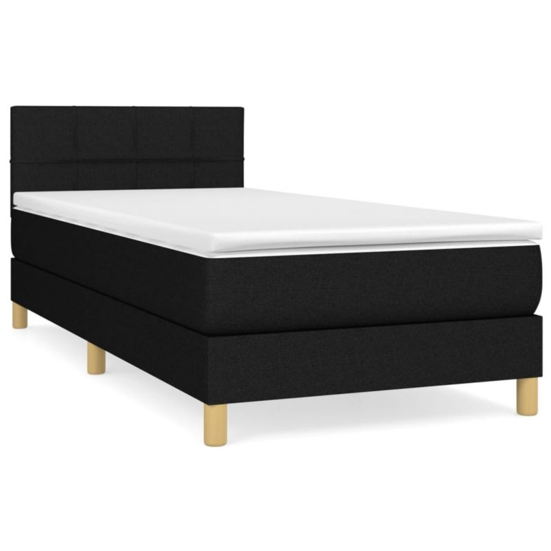 Łóżko kontynentalne WaszeMeble 100x200 cm czarne WM-3140595 1 szt.