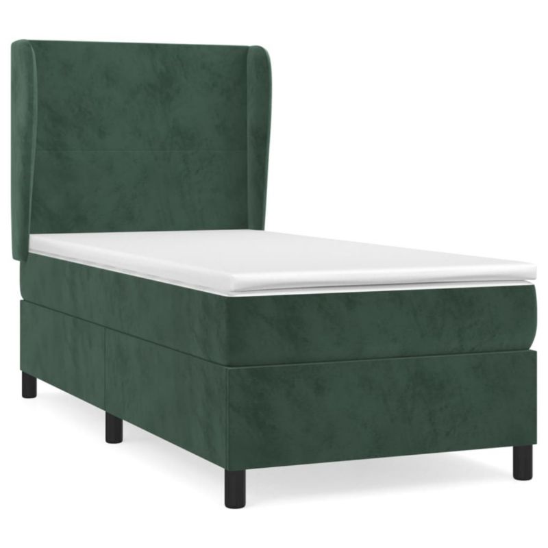 Łóżko kontynentalne WaszeMeble 90x200 cm zielone WM-3129072 1 szt.