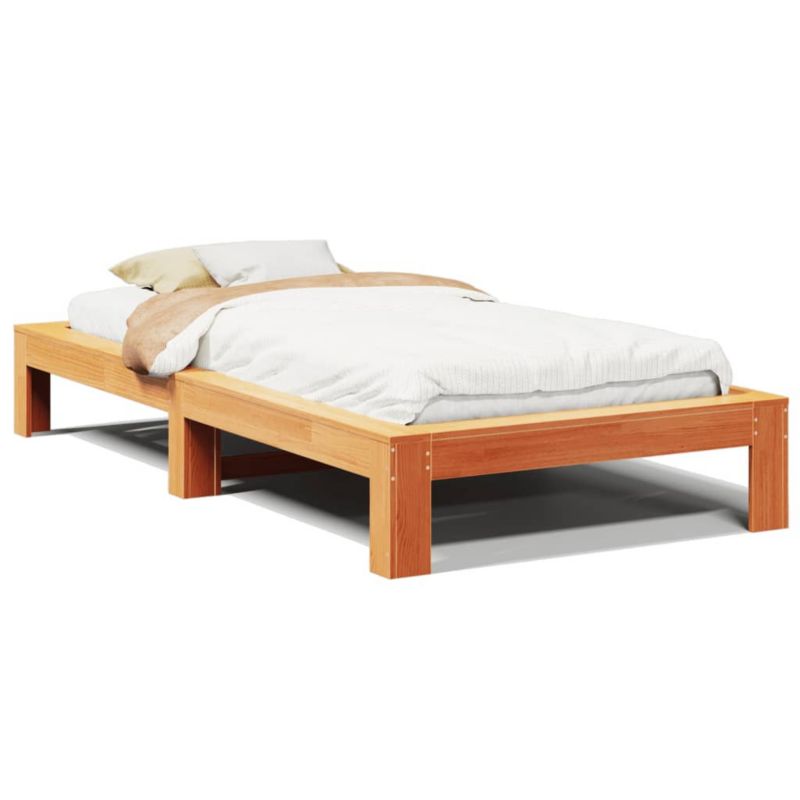Łóżko drewniane WaszeMeble 90x200 cm brąz WM-855327 1 szt.