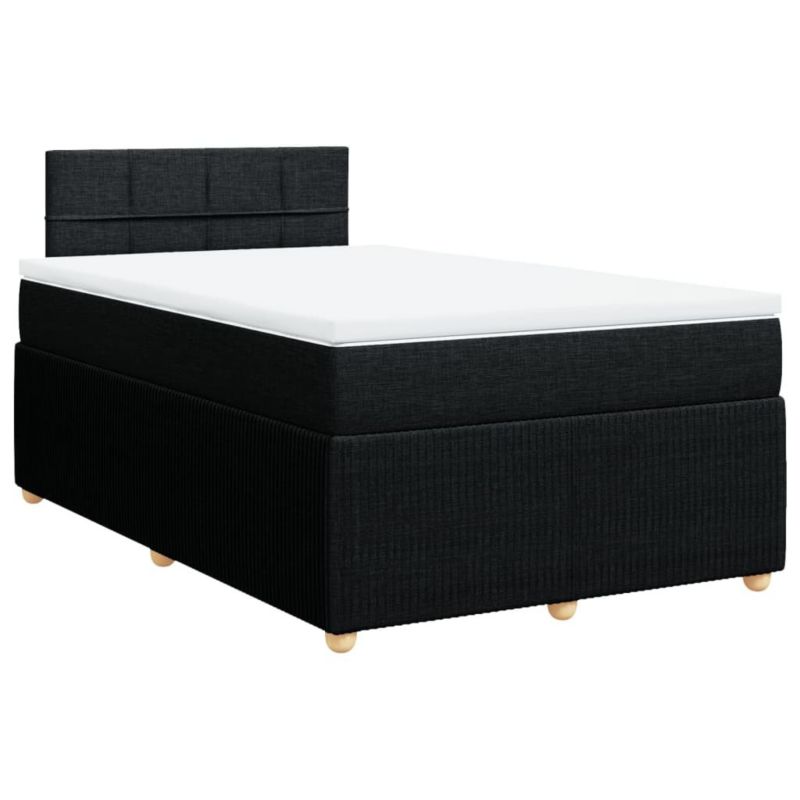 Łóżko kontynentalne WaszeMeble 120x190 cm czarne WM-3289697 1 szt.
