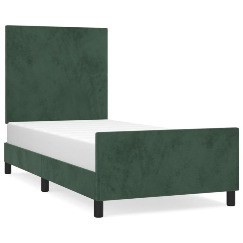 Łóżko tapicerowane WaszeMeble 90x200 cm ciemnozielone WM-3125614 1 szt.