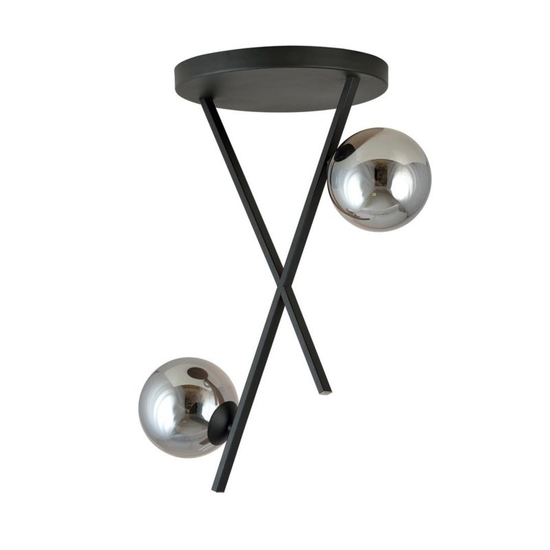 Lampa sufitowa Emibig River czarno-grafitowa wym: 60 x 30 x 30 cm 2xE14 x 10W 1 szt.