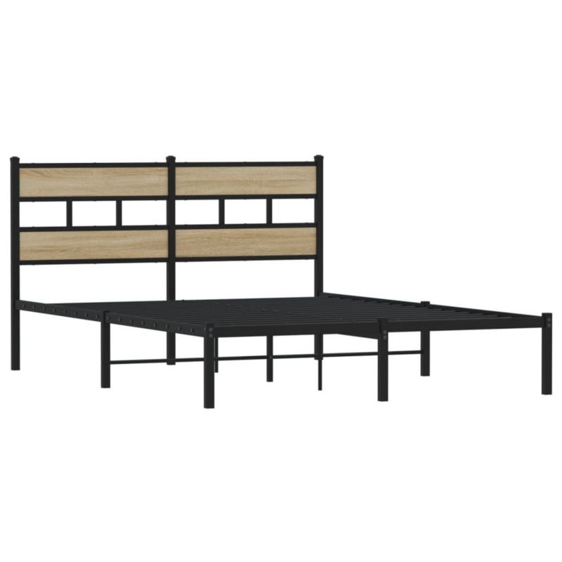 Łóżko metalowe WaszeMeble 140x190 cm dąb sonoma WM-4017102 1 szt.