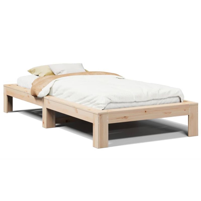 Łóżko drewniane WaszeMeble 90x190 cm brązowe WM-855337 1 szt.
