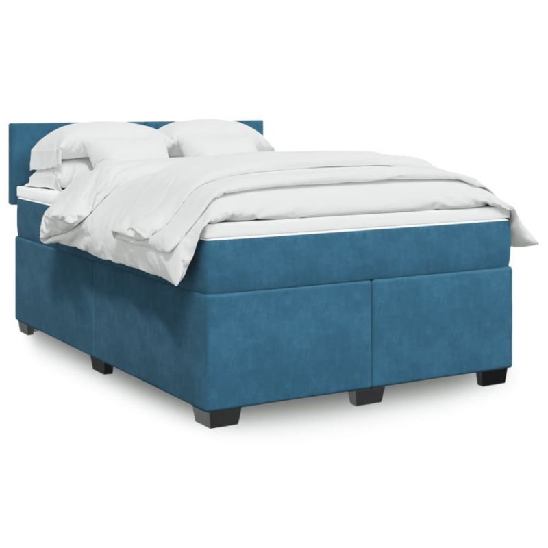 Łóżko kontynentalne WaszeMeble 140x190 cm niebieskie WM-3288604 1 szt.