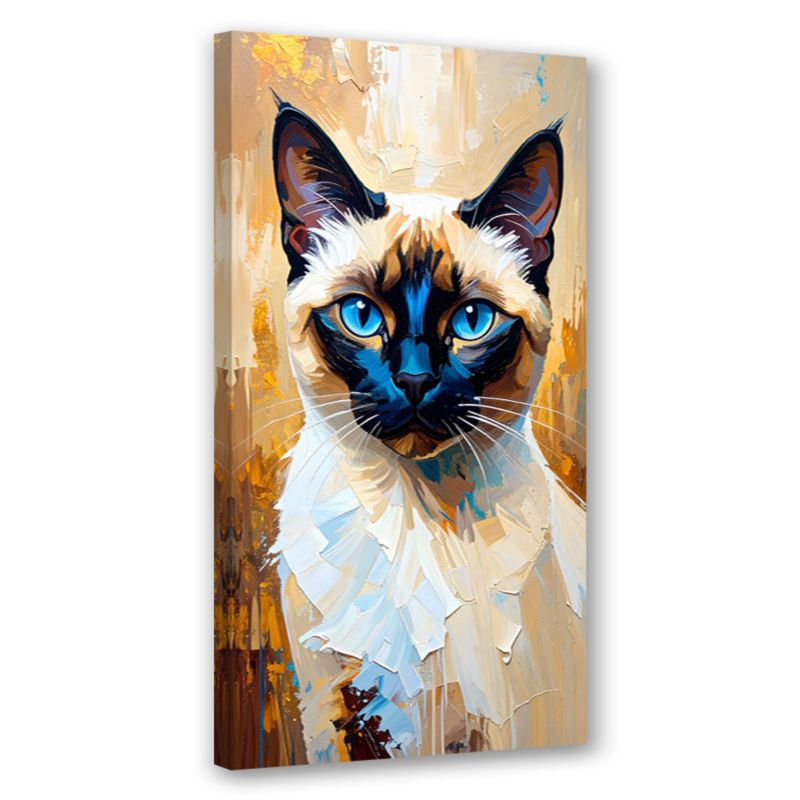 Obraz młodzieżowy do pokoju nastolatka salonu Feeby Sfinks Kolorowy Kot 50x100cm 1szt
