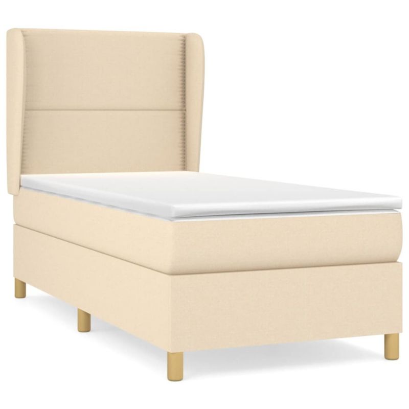 Łóżko kontynentalne WaszeMeble 100x200 cm kremowe WM-3128426 1 szt.