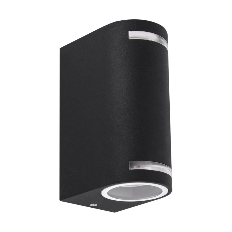 Kinkiet ścienny zewnętrzny Struhm Forest czarny góra i dół 2 x GU10 x IP54 wym: 15 x 7 x 9 cm - 1 szt.