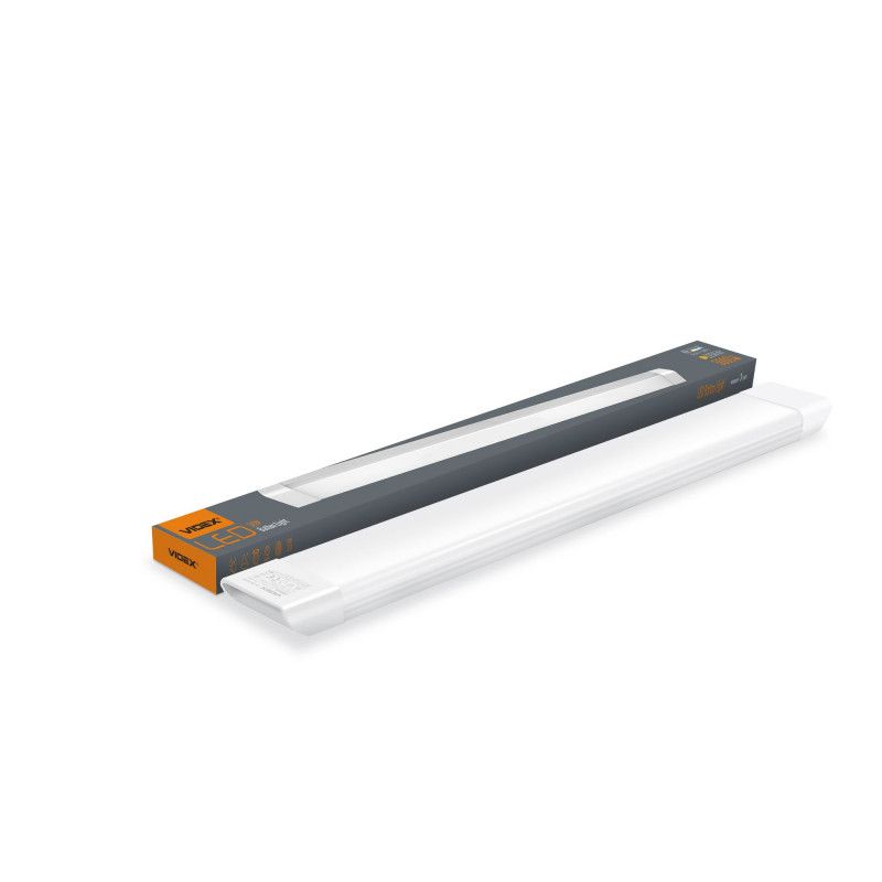 Oprawa liniowa do garażu warsztatu Videx Batten biała LED 50W 5000K 3250lm IP20 wym: 2,5 x 121 x 7,5 cm - 1 szt.