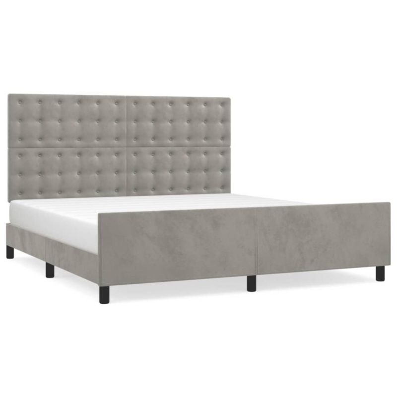 Łóżko tapicerowane WaszeMeble 160x200 cm jasnoszara WM-3126007 1 szt.