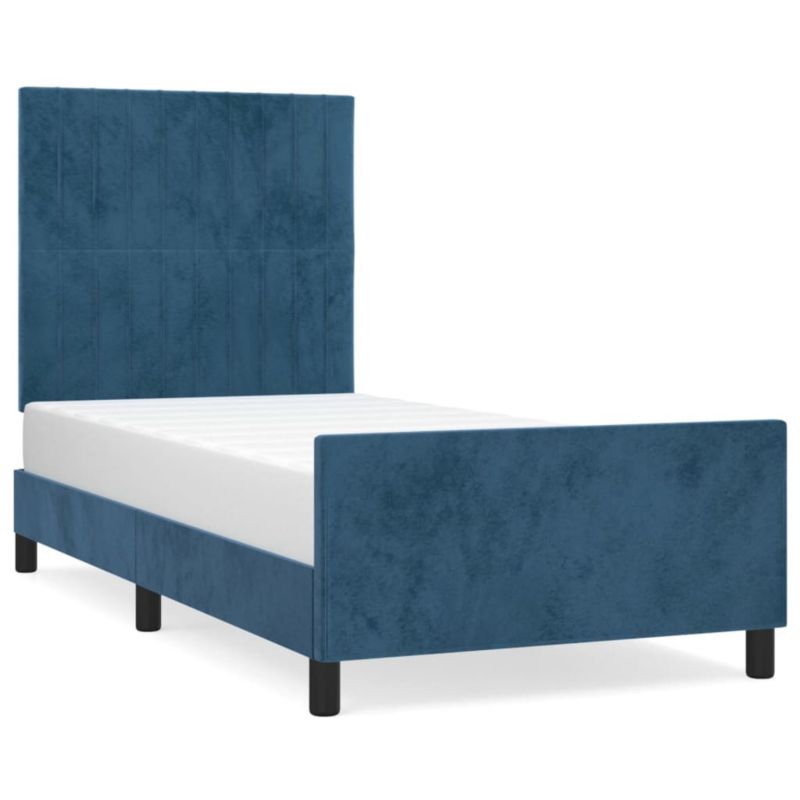 Łóżko tapicerowane WaszeMeble 90x190 cm ciemnoniebieska WM-3125853 1 szt.