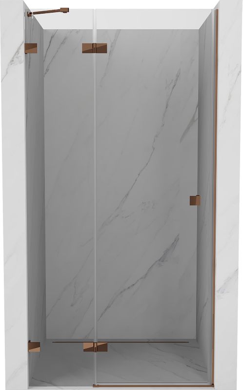 Drzwi prysznicowe Mexen Lunar, różowe złoto, 110 cm, 1 szt.