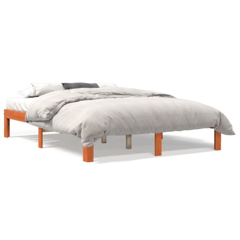 Łóżko drewniane WaszeMeble 140x190 cm brąz WM-844167 1 szt.
