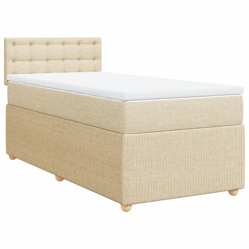 Łóżko kontynentalne WaszeMeble 80x200 cm kremowe WM-3287302 1 szt.