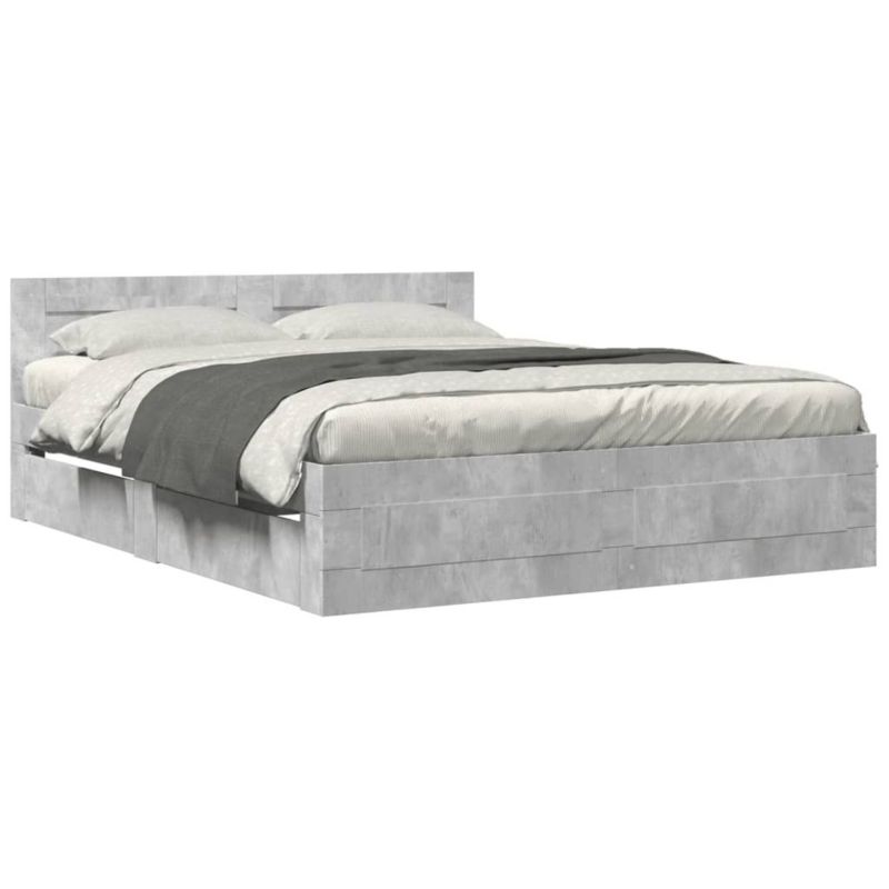 Łóżko drewniane WaszeMeble 150x200 cm szarość WM-3295558 1 szt.