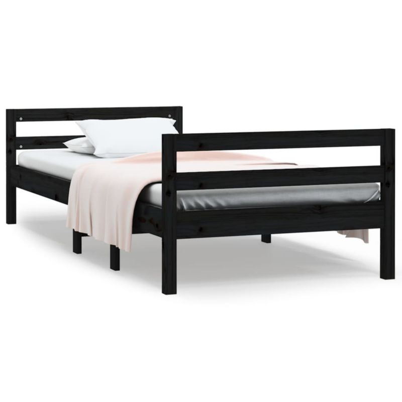 Łóżko drewniane WaszeMeble 75x190 cm czarna WM-821643 1 szt.