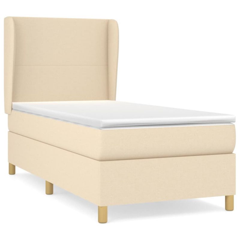 Łóżko kontynentalne WaszeMeble 100x200 cm kremowe WM-3128346 1 szt.