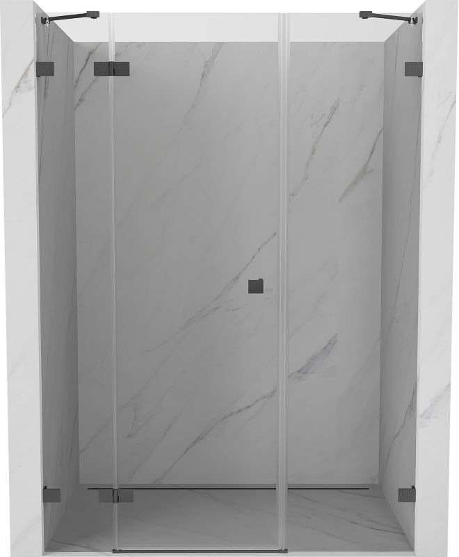 Drzwi prysznicowe uchylne Mexen Lunar gun gray 150x200 cm 834S-150-050-66-00-L 1 szt.