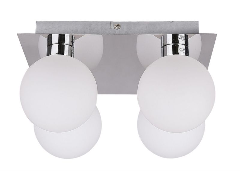 Lampa sufitowa wisząca Candellux Oden chromowana biała wym: 14 x 25 x 25 cm 4xG9 x 40W 1 szt.