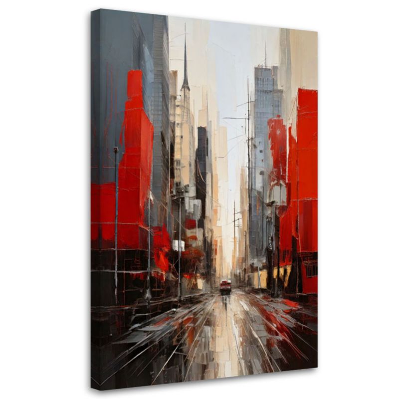Obraz na płótnie Feeby Miasto Nowoczesna Abstrakcja 80x120cm 1szt