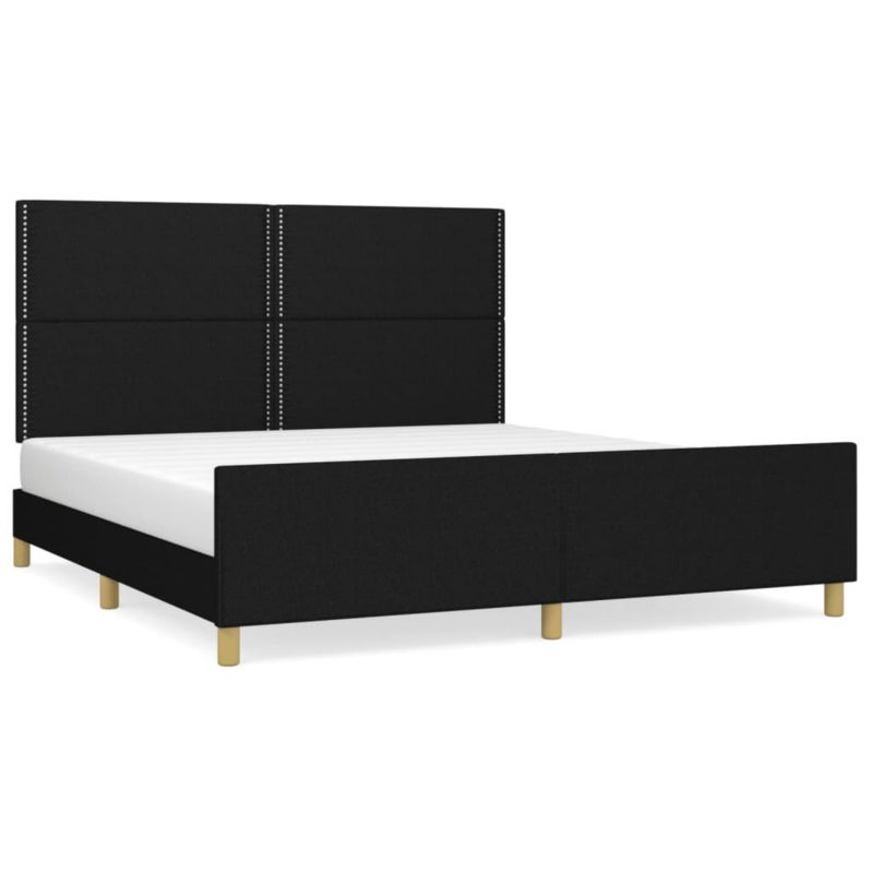 Łóżko tapicerowane WaszeMeble 160x200 cm czarna WM-3124986 1 szt.