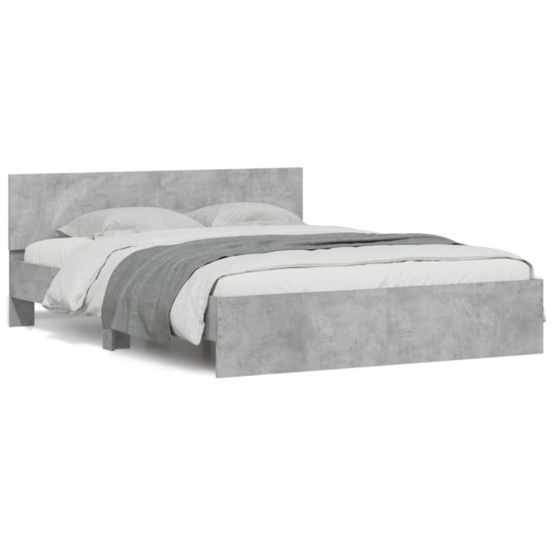 Łóżko drewniane WaszeMeble 140x200 cm szarość WM-3207486 1 szt.