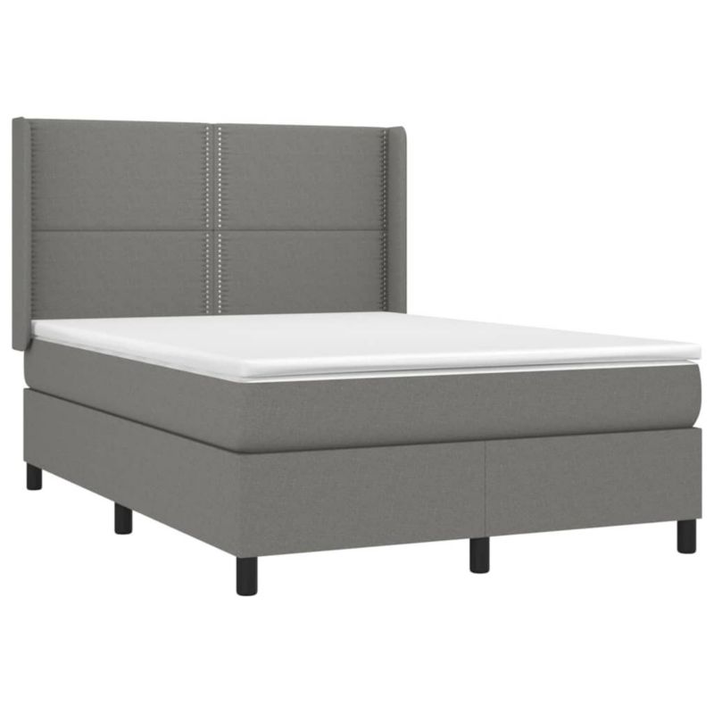 Łóżko kontynentalne WaszeMeble 140x190 cm ciemnoszara WM-3138230 1 szt.
