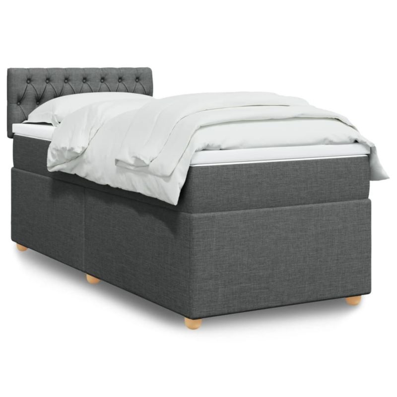 Łóżko kontynentalne WaszeMeble 80x200 cm ciemnoszara WM-3286515 1 szt.