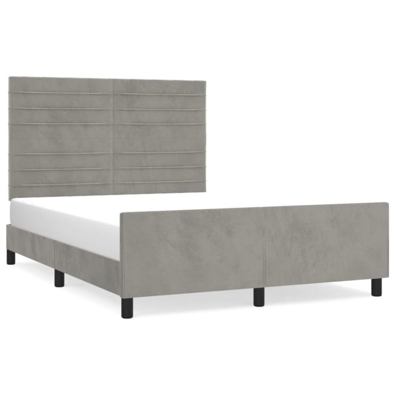 Łóżko tapicerowane WaszeMeble 140x190 cm jasnoszara WM-3125812 1 szt.