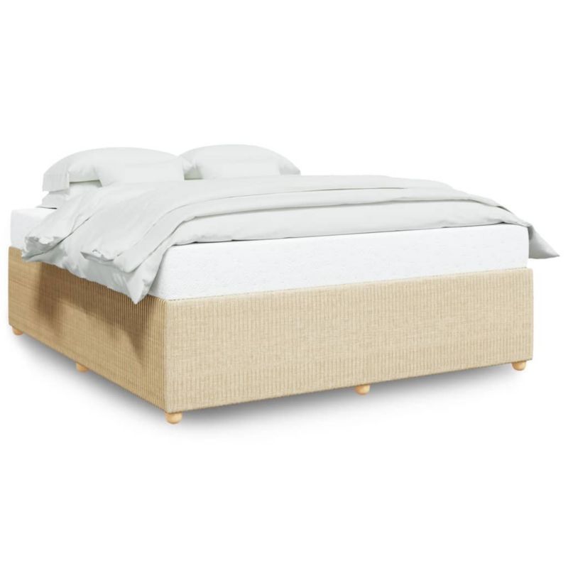 Łóżko tapicerowane WaszeMeble 200x200 cm kremowa WM-3284968 1 szt.