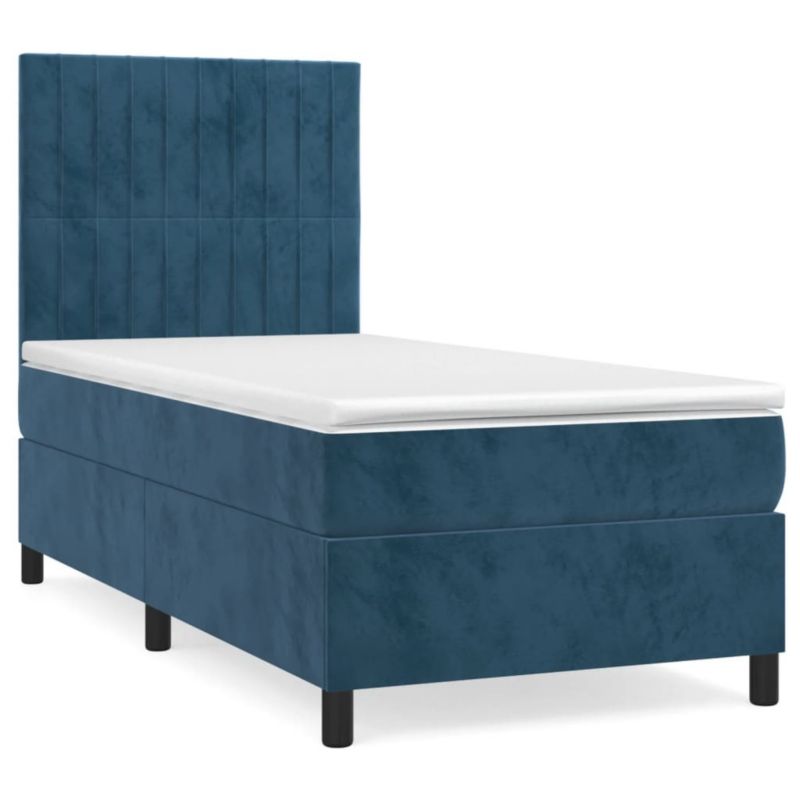 Łóżko kontynentalne WaszeMeble 90x190 cm niebieskie WM-3143119 1 szt.