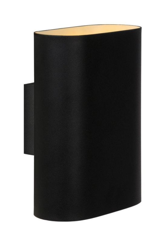 Kinkiet ścienny Lucide Ovalis czarny-mosiądz-złoty 2 x E14 x 40W IP20 wym: 20 x 16 x 8 cm - 1 szt.