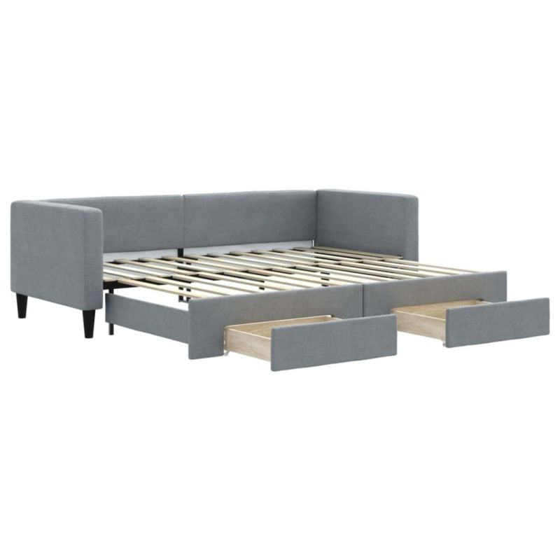 Łóżko dzienne WaszeMeble 80x200 cm rozsuwane szare WM-3196609 1 szt.