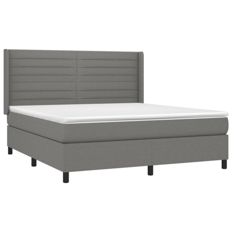 Łóżko kontynentalne WaszeMeble 160x200 cm ciemnoszara WM-3138406 1 szt.
